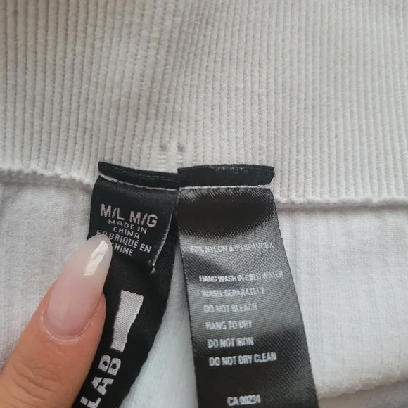 Baby Blue Ribbed Biker Shorts - Picture 4 of 4